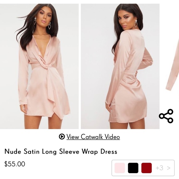 PLT satin wrap dress - Picture 1 of 5